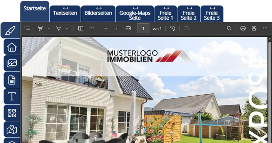 Auszug Exposé Designer von immoprofessional.