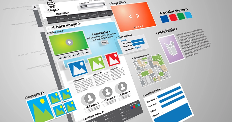 Konzeptbild für das Website-Design- und Entwicklungsprojekt