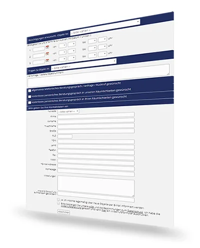 Formulareditor der Maklersoftware